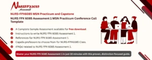 NURS FPX 6085 Assessment 1 MSN Practicum Conference Call Template