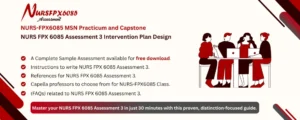 NURS FPX 6085 Assessment 3 Intervention Plan Design
