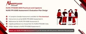 NURS FPX 6085 Assessment 5 Evaluation Plan Design